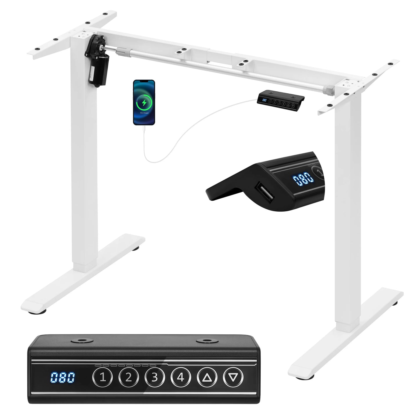 Cadre de bureau électrique réglable en hauteur