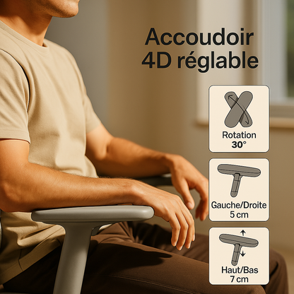 Chaise de bureau ergonomique haut de gamme