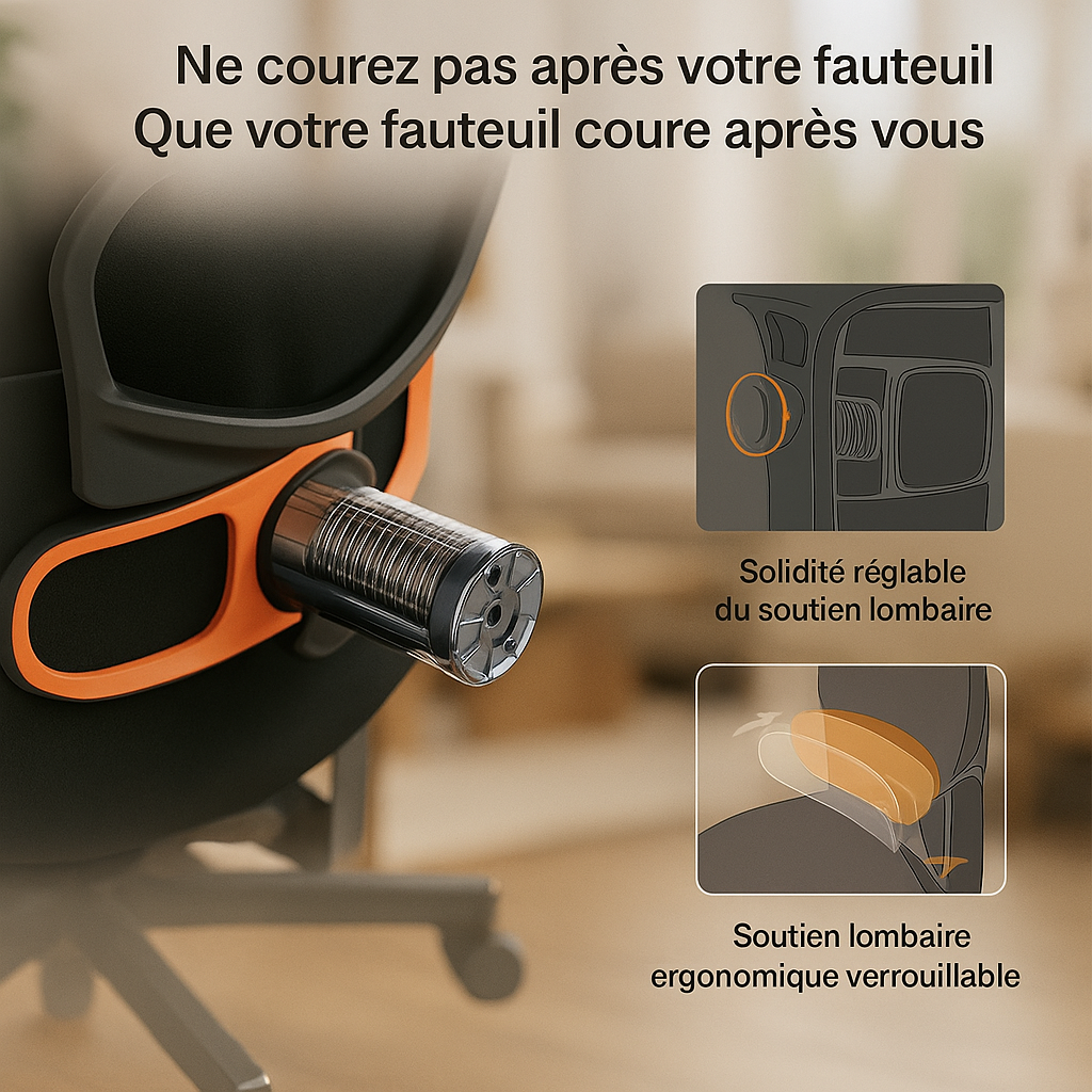 Chaise de bureau ergonomique haut de gamme