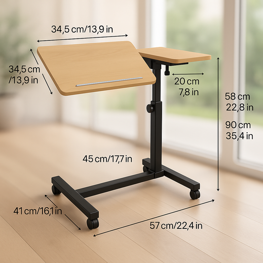 bureau ajustable et inclinable